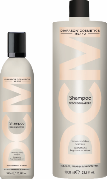 DCM Shampoo seboregolatore - Intensivbehandlung gegen fettiges Haar und fettige Kopfhaut - 300 ml / 1000 ml