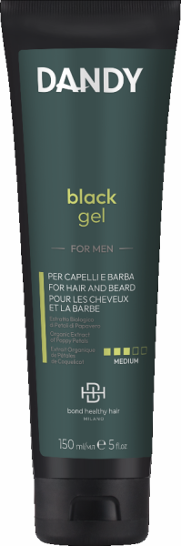 Dandy Black Gel - Färbendes Haar- & Bartgel Schwarz - 150 ml